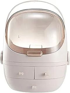 Cosmetic Storage box, Portable Flip Detachable Cover Desktop Dustproof and Waterproof, Skin Care Products Rack with Drawer