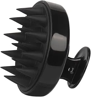 Xing-Ruiyang Scalp Massager Shampoo Brush,Soft Silicone Wet Dry Hair Scrubber Exfoliator Brush for Dandruff Removal Hair Growth,Black