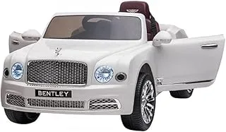 Megastar 12V Licensed Bentley Mulsanne Power Wheel Ride on Car for Kids, White