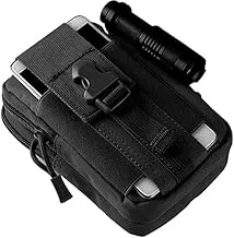 Tactical Molle Pouch Bag - EDC Utility Gadget Waist Bag Pack- Camping Hiking Outdoor Gear - Cell Phone Holster Holder - Black