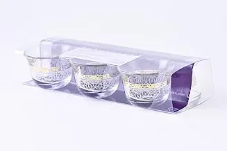 Glass Cawa Cup Set Twist Gold /6Pcs