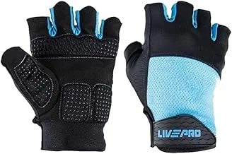 قفاز لياقة بدنية من ليدر سبورت SGW614، مقاس X-Large، أسود/أزرق