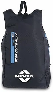 Nivia Polyester Conviction Bag - Black and Sky Blue