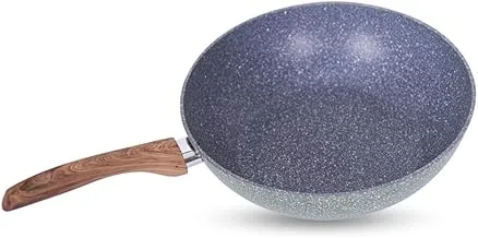 BRITISH CHEF Marble Coated Wokpan Black 30CM BC113