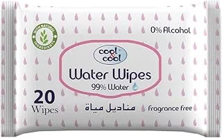 Cool & Cool Baby Water Wipes, 20 Wipes, Pack of 12