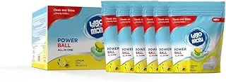Mobi All in One Dishwasher Detergent Tablets for Deep Clean and Sparkling Shine, 210 Tabs, Lemon