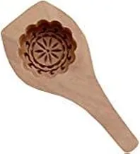 Carved Round Wooden Dates Maamoul Mould Press, Middle Eastern Cookie & Cake Mold 2-1/2