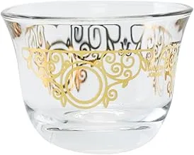 Glass Cawa Cup set Swing Gold /6PCS