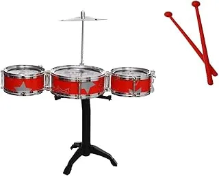 Generic Stainless Steel Little Drummer Set With Stand Easy To Disassemble And Install - Multi Color