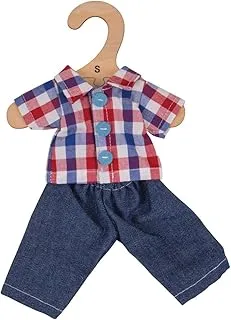 Bigjigs Toys Checked Shirt and Jeans 28cm - Doll Outfit
