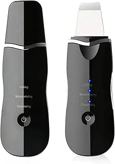 1 PCS Professional Ultrasonic Facial Skin Scrubber Ion Deep Face Cleaning Peeling Rechargeable Skin Care Device Beauty Instrument Black