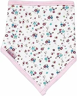 BABYJEM TRIANGLE BIB PINK FLOWERS