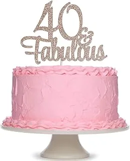 BPA® 40 & Fabulous Cake Topper From Best Price Arts - Happy 40 Birthday/Anniversary Cake Topper.