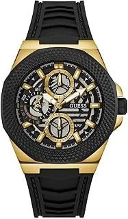 GUESS Men's 44mm Watch - Lime Green Strap Blue Dial Two-Tone Case