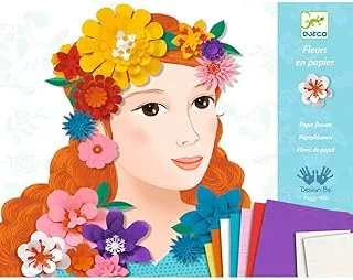 Young girls in flowers paper creation