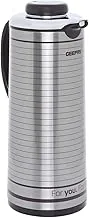 Geepas GVF5260 Stainless Steel Hot and Cold Glass Inner Pot Vacuum Flask, Silver
