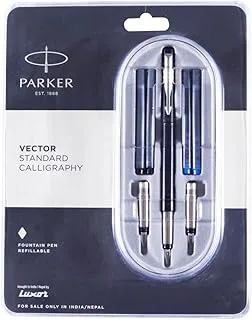 Parker Vector Standard Calligraphy CT Fountain Pen (Black), 1 Count (Pack of 1) (9000017373)