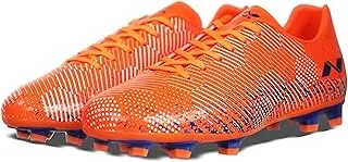 Nivia Encounter Football Stud mens Nivia Men's Encounter 9.0 F.B Stud Football Shoes - Orange/R.Blue, UK-10