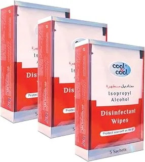 Cool & Cool Disinfectant Wipes 5's Pack Of 3