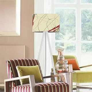 Markat FL-WH-0061 Modern Wood Floor Lamp, White