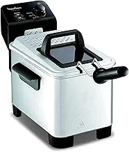 MOULINEX Easy Pro Deep Fryer | Cool Zone Technology |1.2Kg/3L Capacity | Lid with window | Removable basket | Brushed Stainless Steel | 2 Years Warranty | AM333027