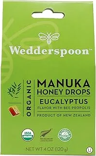 Wedderspoon Organic Organic ManUKa Honey Drops, EUcalyptUS 4 Oz (Pack Of 1)