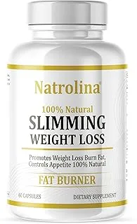 Natrolina 100% Natural Slimming Weight Loss Diet Pills 60 Capsules | Excellent for Keto Diet | Non-Prescription Weight Loss Aid Supplements