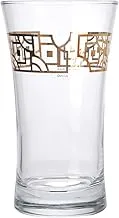 Wisteria Glass Tumbler set Curve Gold /3PCS