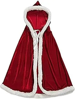 Jade Brain Giggles Santa ClaUS Hooded Cape For Boys And Girls - Christmas (Medium), White Red, Jadecripcape2, Christmas, M