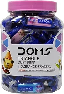 DOMS Triangle Dust Free Fragrance Eraser Jar 50 Pcs