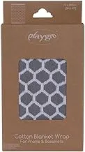 بطانية Playgro القطنية ملفوفة بشكل قرص العسل رمادي ، قطعة من 1