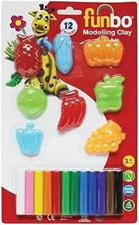 Funbo Modeling Clay Kit with 3 Molds 150 g