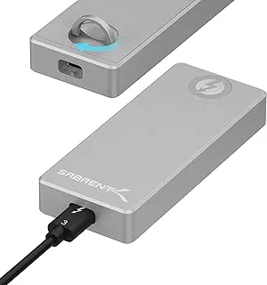 حاوية Sabrent Thunderbolt 3 معتمدة من M.2 Nvme Ssd خالية من الأدوات من الألومنيوم الصلب (Ec-T3Ns)