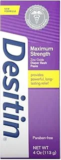 Desitin Diaper Rash Maximum Strength Paste 4 oz (113 g)(Pack of 3)