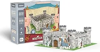 مجموعة البناء من Mideer Master Builder ، مجموعة الطوب والغراء واللعبة التعليمية - مقدمة عن الهندسة ، وتعلم العلوم والتكنولوجيا والهندسة والرياضيات ، وقابل للغسل وإعادة الاستخدام ، للأطفال والكبار فوق سن 6 سنوات (قلعة نايت)