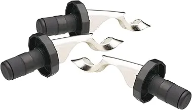 سدادات زجاجات BarCraft Lever-Arm Action، مجموعة من ثلاث قطع، معبأة بالفقاعات