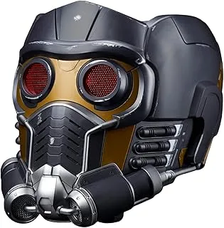 خوذة لعب الأدوار الإلكترونية الممتازة من سلسلة Marvel Legends Star-Lord مع ضوء وصوت FX، معدات لعب الأدوار للبالغين Guardians of the Galaxy
