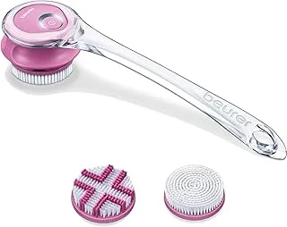 Beurer FC55 Body Scrubber, Electric Body Brush for Exfoliating and Massage, Waterproof Cleansing Brush for Showering, Cordless and Rechargeable, Spinning Skin Brush with 2 Attachments