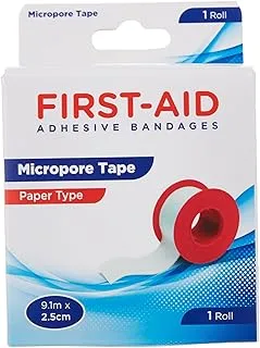 الإسعافات الأولية Micropore Paper Tape 1 لفة 9.1 م * 2.5 سم