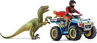 Schleich 41466 Dinosaurs Quad Escape من مجموعة لعب فيلوسيرابتور