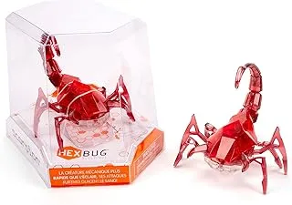 HEXBUG 6068871 Scorpion، حيوان آلي آلي إلكتروني مستقل، للأعمار من 8 سنوات فما فوق (أحمر)، متعدد الألوان
