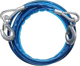 El Youser Car Compact Convenient Steel Towing Rope , 8MM*2.5M , Blue