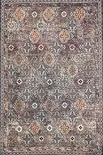 Alkaffary O290B Uzbek Carpet, 1.60 Meter x 2.30 Meter, Brown