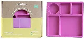 Bobo&boo Divided Plate - FLAMINGO PINK