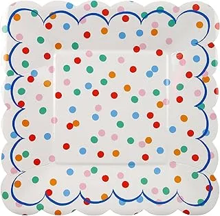 Meri Meri Toot Sweet Spotty Plate 12 Pieces, Small