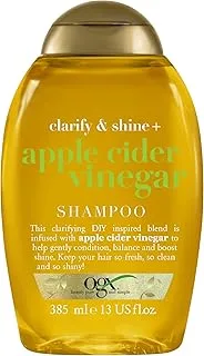 OGX Hair Shampoo, Apple Cider Vinegar, 385ml, For Healthy-Looking Hair, Gently Moisturizes Scalp And Cleanses Hair