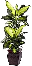 Nearly Natural Golden Dieffenbachia with Decorative Planter, Green 45in.