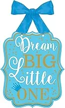 1st Birthday Boy Sign With Ribbon Hanger