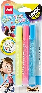 Deli EA71201 Deli Glitter Glue Tube with precise nozzle, ideal for application EA71201-