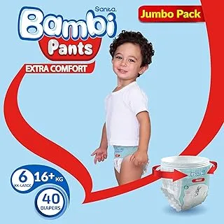 Sanita Bambi Pants, Size 6, Xxl, Jumbo Pack, 40 Diapers
